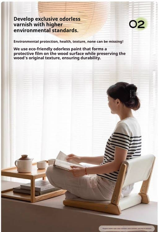 Oak Solid Wood Foldable Low Chair