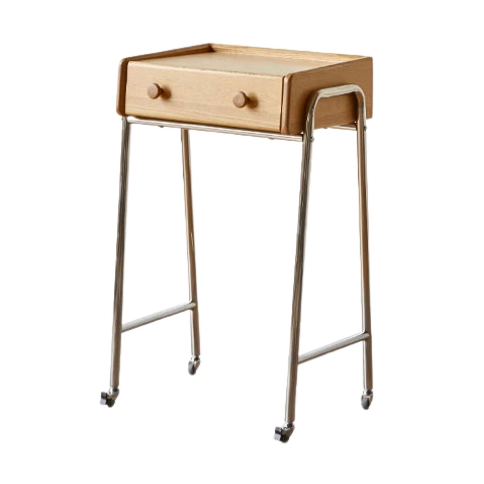 Oak Solid Wooden Edge Cabinet, Cute Robot Shape