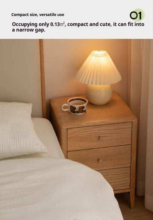 Black Walnut, Oak, Rubberwood Cherry Solid Wood Nightstand