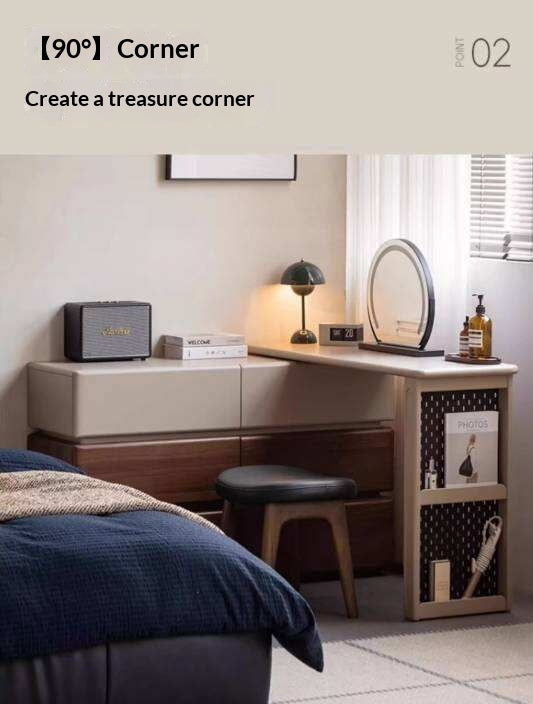 Black Walnut, Poplar Solid Wood Vanity Table Modern Italian Design