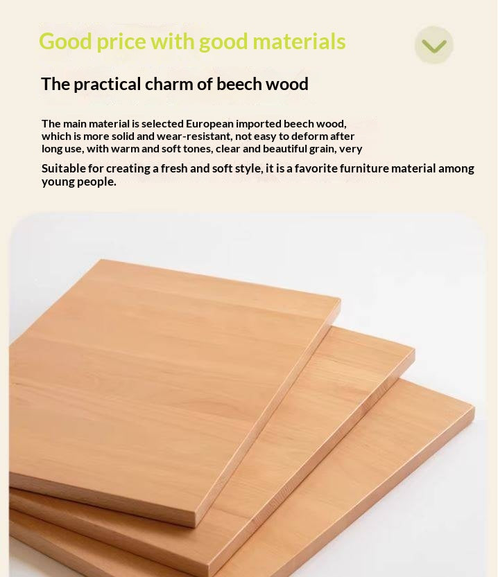 Beech Solid Wood European TV Cabinet