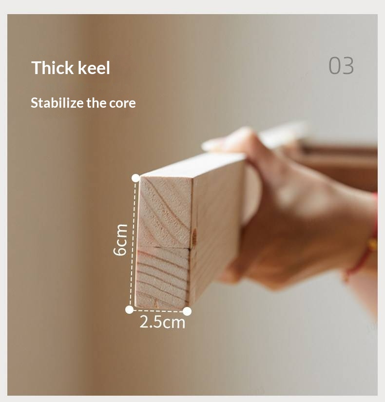 Oak Solid Wood Bed — Italian Light Luxury with White Genuine Leather and Soft Backrest