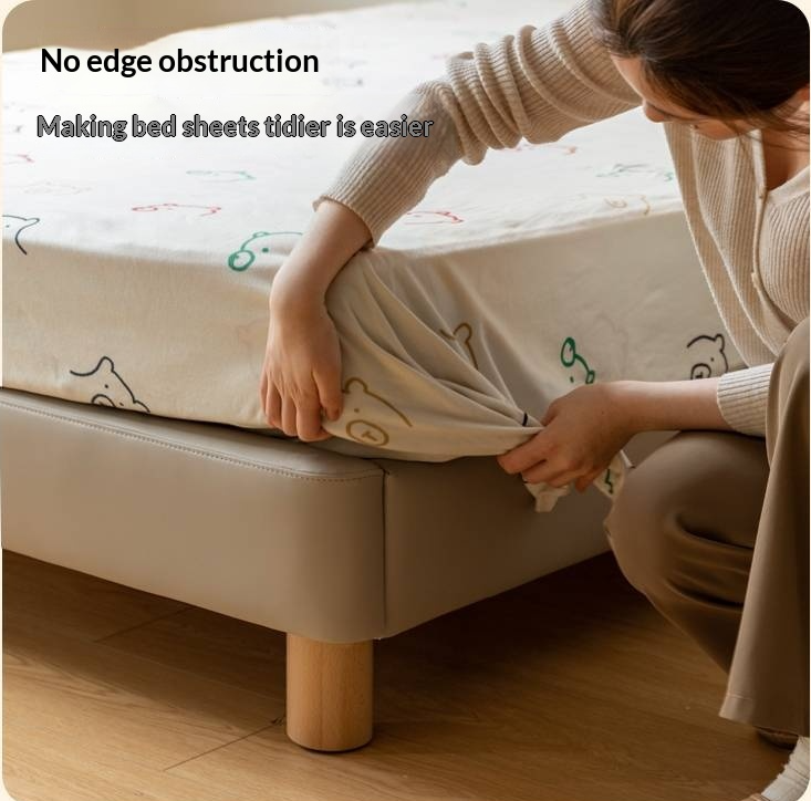 Organic Leather Children's Soft Bag High Headboard Single Bed