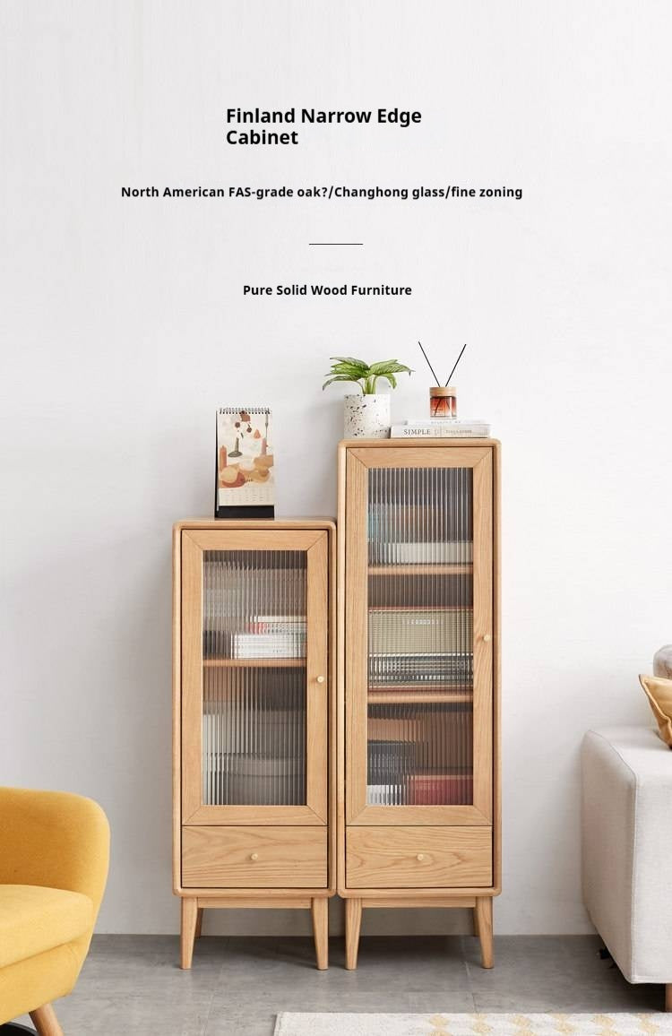 Oak, Ash Solid Wood Side Cabinet