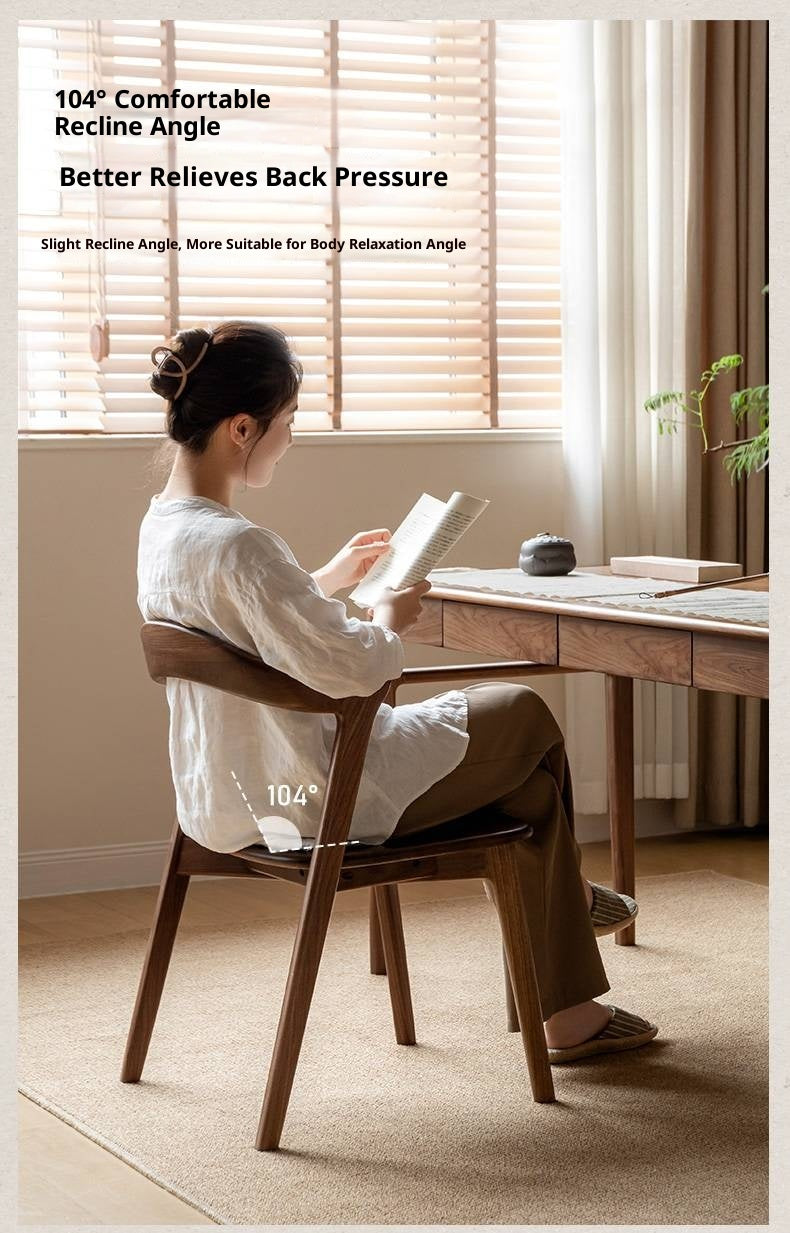 Black Walnut, Ash Solid Wood Dining Chair