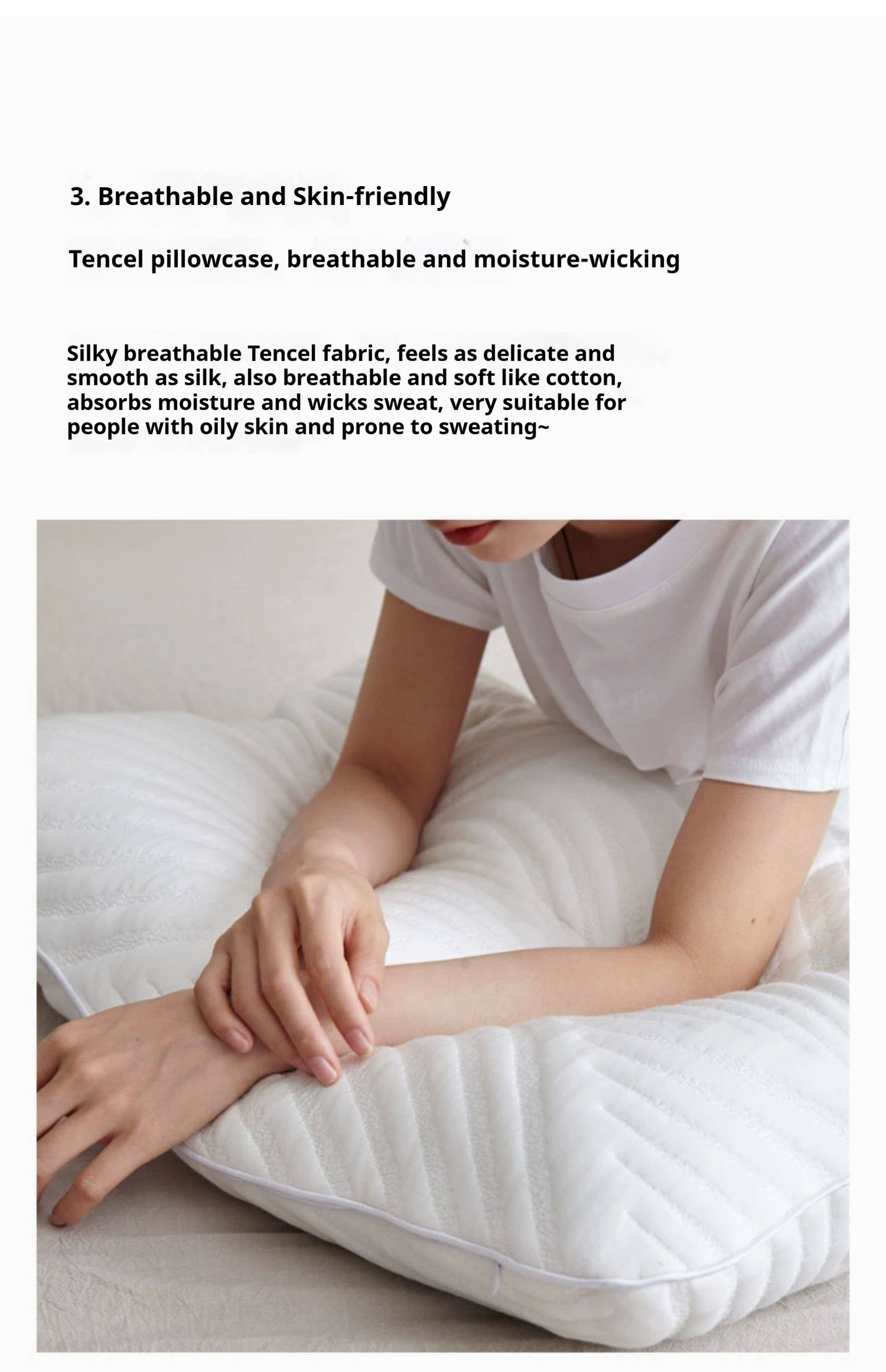 Natural Latex Sleep Pillow with Neck Support Design