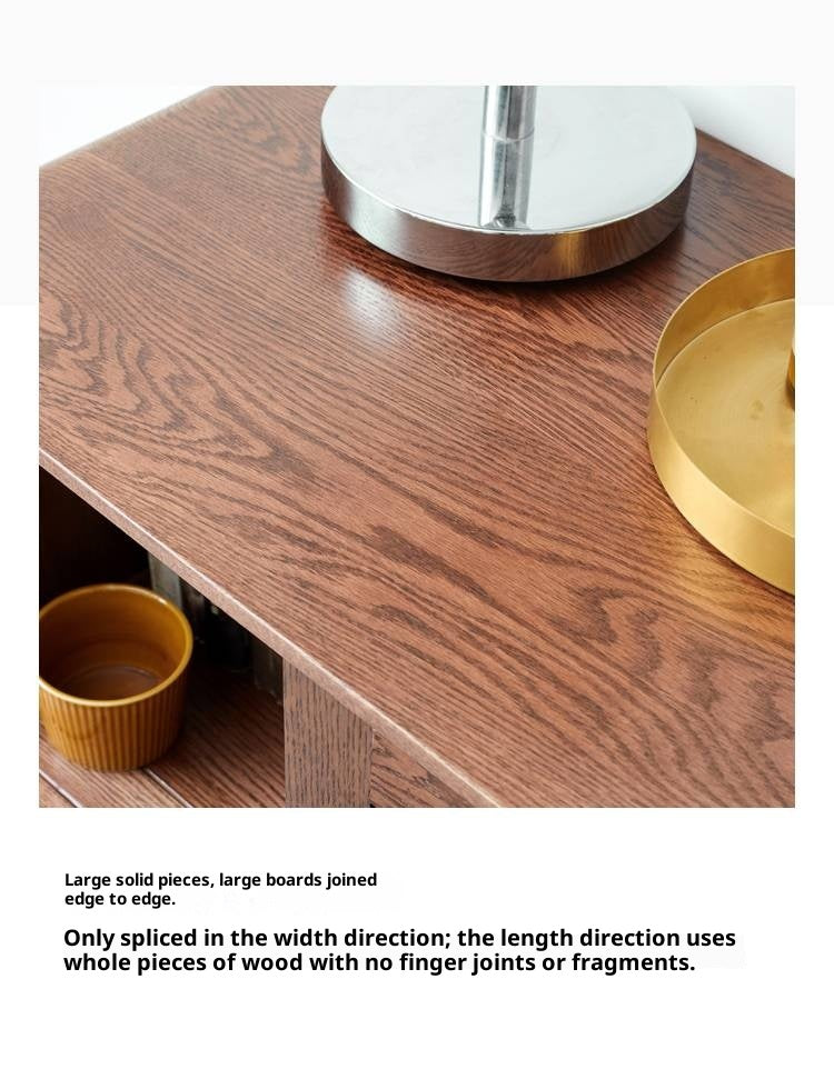 Oak Solid Wood, Solid Rubberwood Side Cabinet