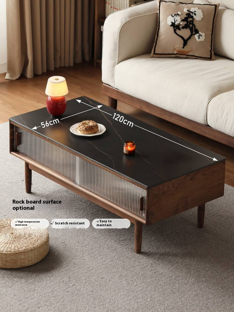 Black Walnut, Oak, Solid Rubberwood Solid Wood Modern Style Coffee Table