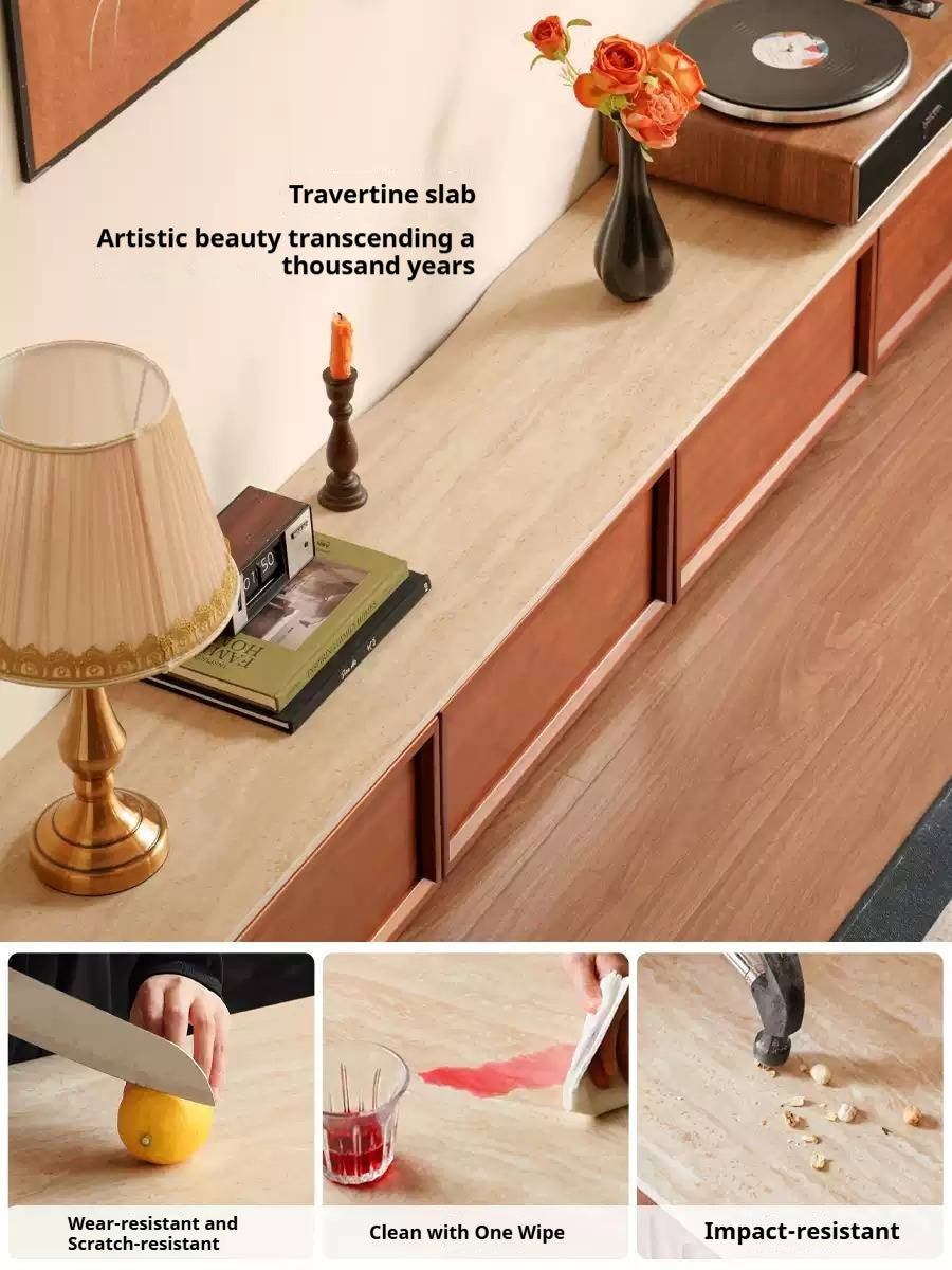 Poplar Solid Wood Ancient Style TV Cabinet