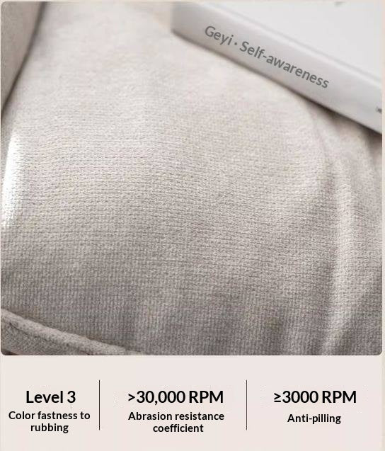 Beech Solid Wood Mid-Century Rocking Accent Chair with Houndstooth Cushion