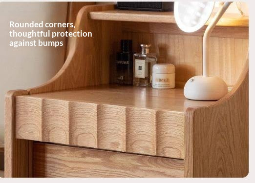 Oak Solid Wood Telescopic Vanity Table