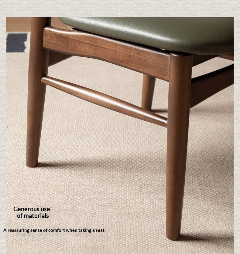 4 pcs -Solid RubberWood Dining Chair Upholstered Dining Chair, Danish Modern