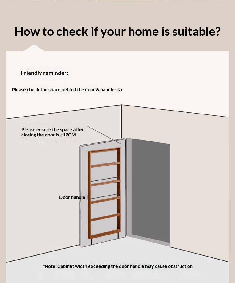 Solid Rubberwood Vintage Style Ultra-Thin Bookshelf