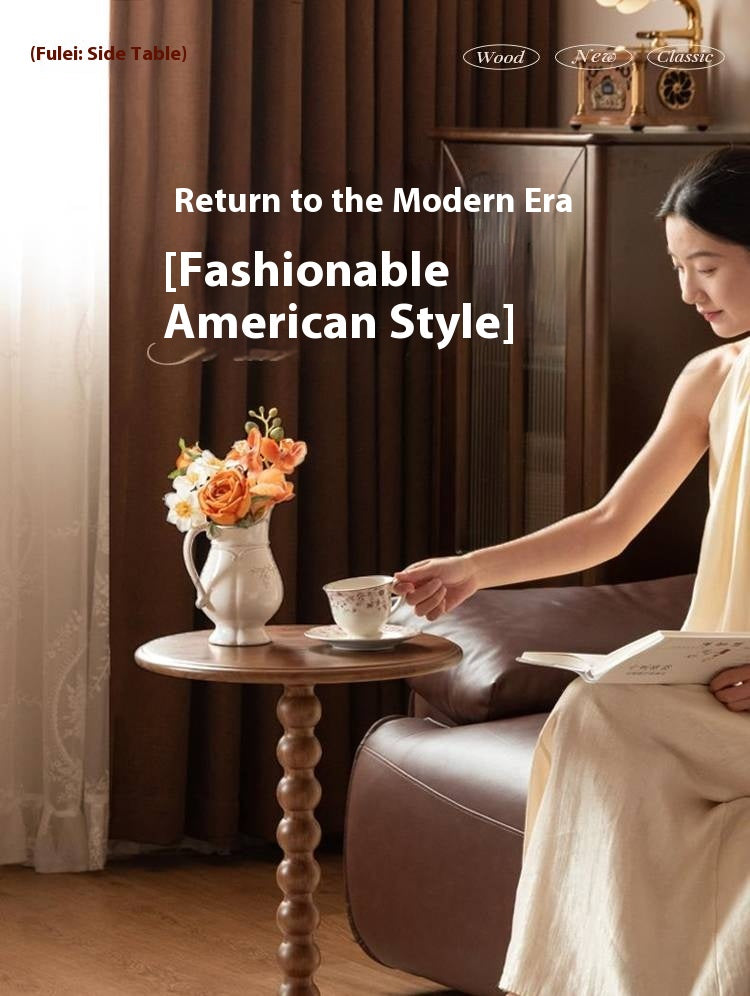 Black Walnut Solid Wood American Retro Style Side Table