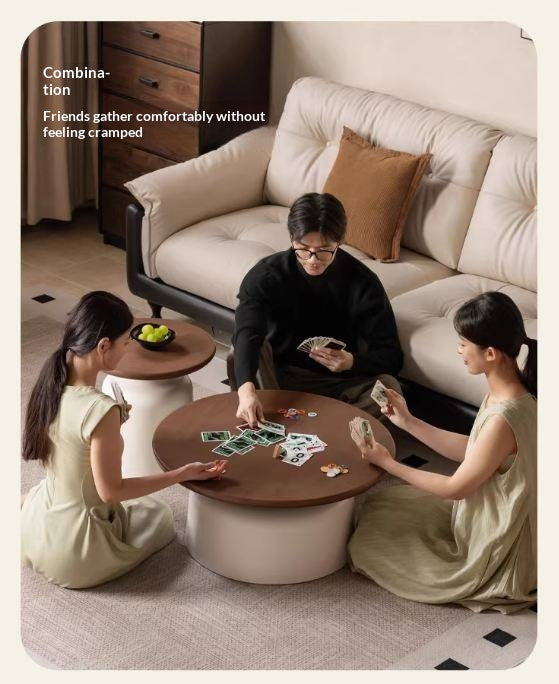 Solid Rubberwood Round Coffee Table