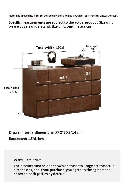 Solid RubberWood Grid Panel Dresser