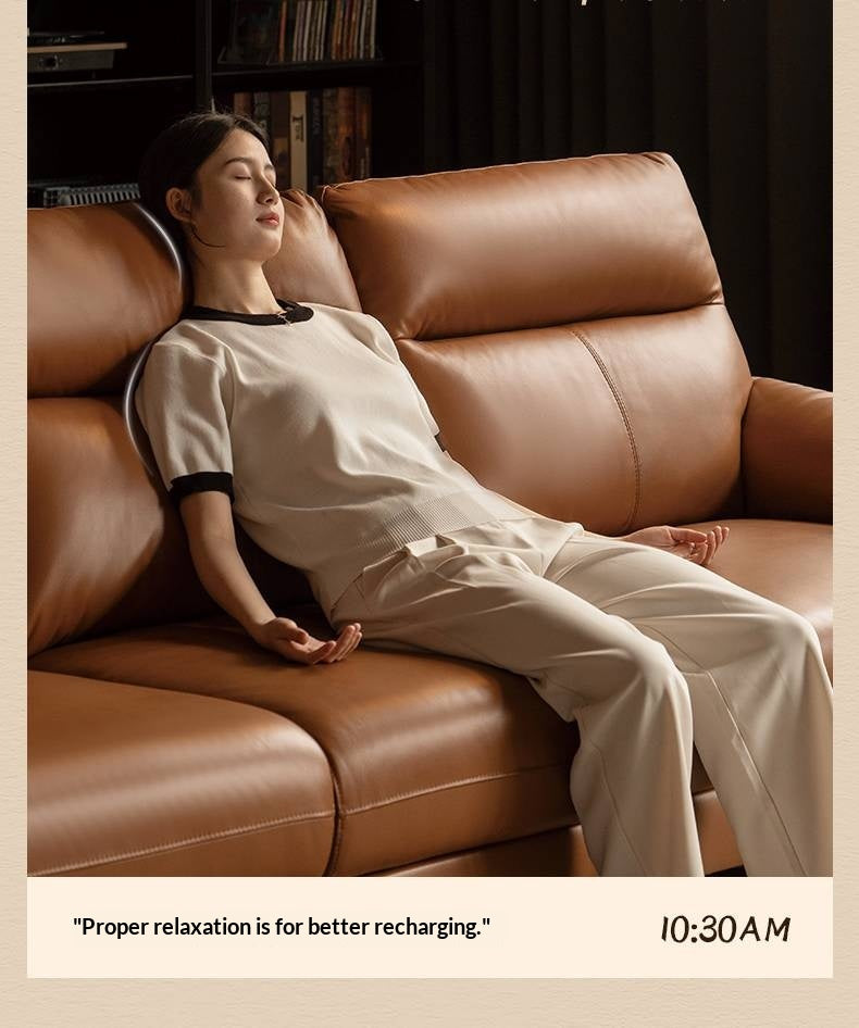 Genuine Leather Italian Normcore Modern Sofa