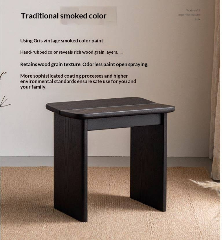 Ash Solid Wood Wabi-Sabi Style Square Chairs