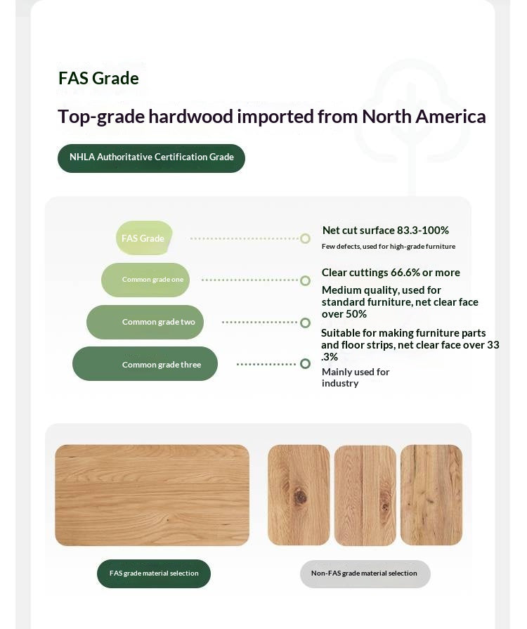 4 pcs -Oak Solid Wood Dining Chair Modern Style