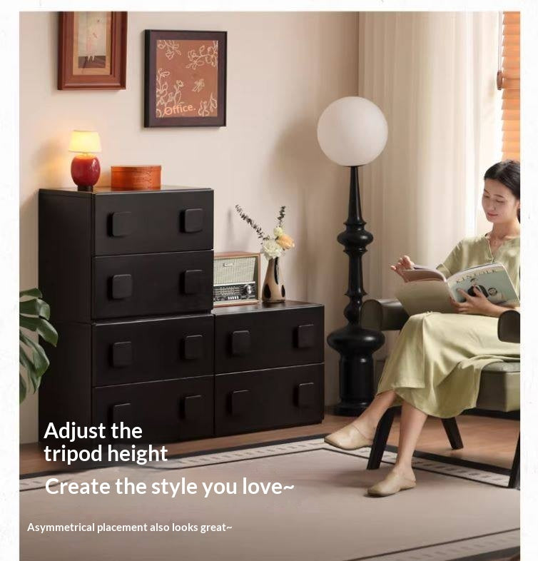 Solid RubberWood TV French Retro Floor Module Combination TV Cabinet.