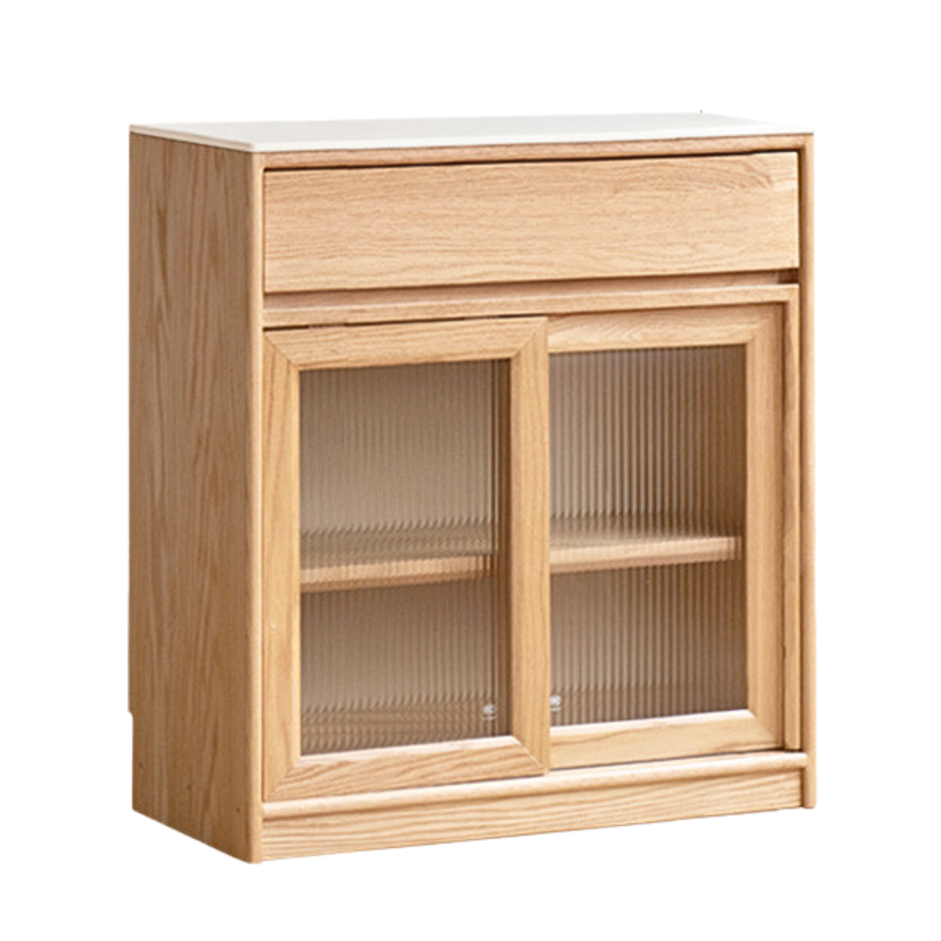 Oak Solid Wood Rock Board Modern Sideboard