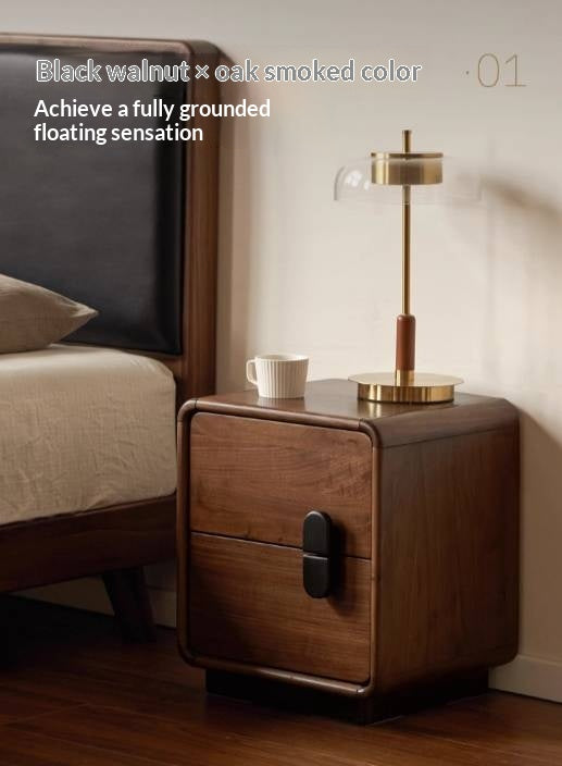 Black Walnut Solid Wood Nightstand