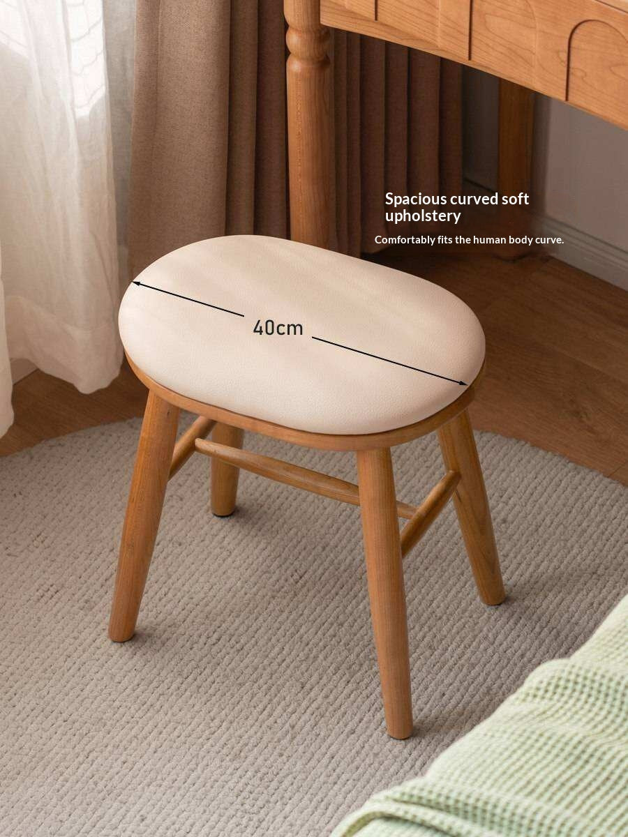 Ash, Cherry Solid Wood Dressing Stool