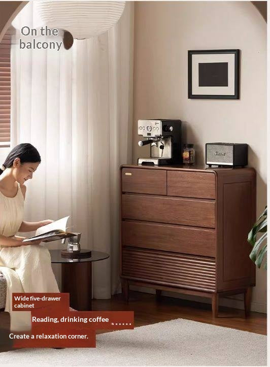 Catalpa Solid Wood Modern Chest of Drawers