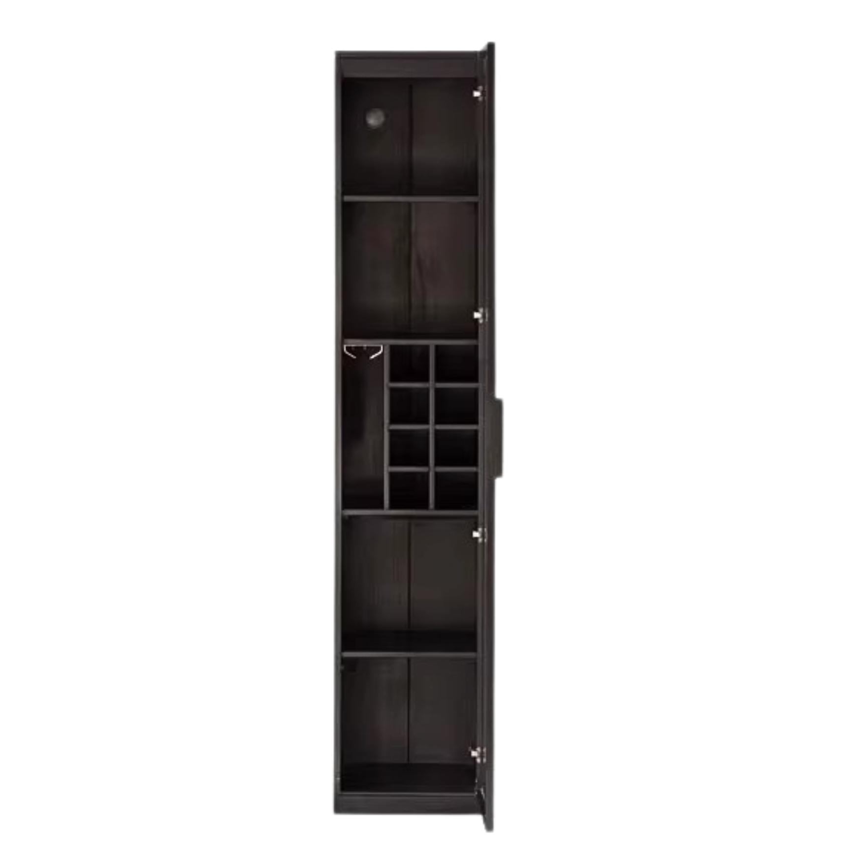 Oak Solid Wood Glass Door Display Wine Cabinet