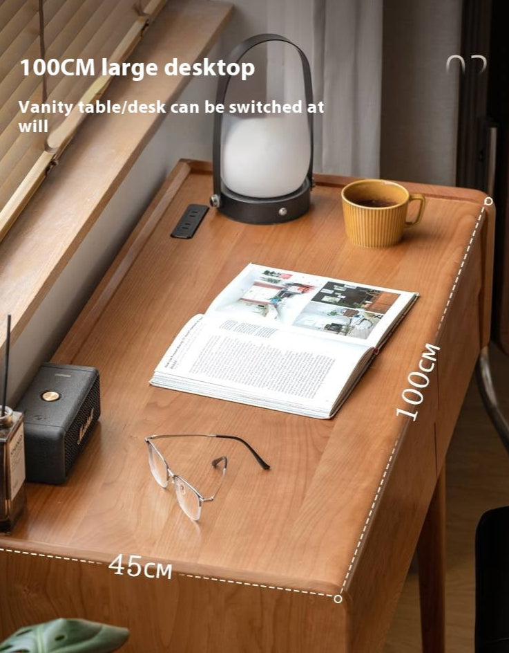 Cherry Solid Wood Retro Style Vanity Table.