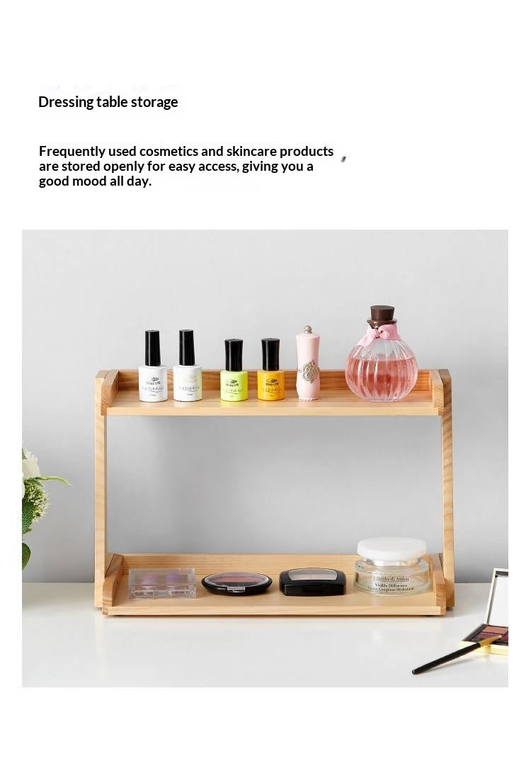 Ash Solid Wood Double Layer Open Sorting Rack