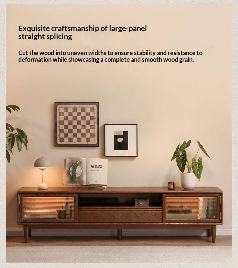 Ash Solid Wood Modern Minimalist TV Stand