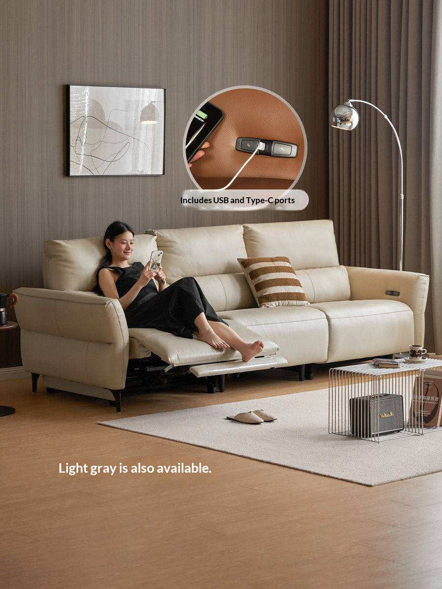 Genuine Leather Electric high back Sofa