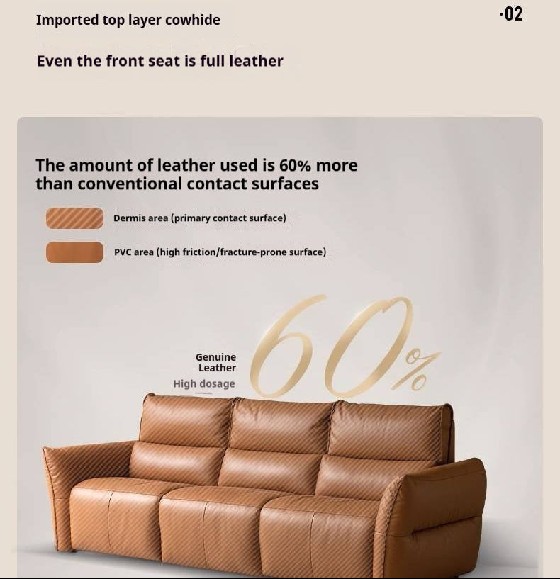 Genuine Leather Electric Luxury High Backrest Sofa