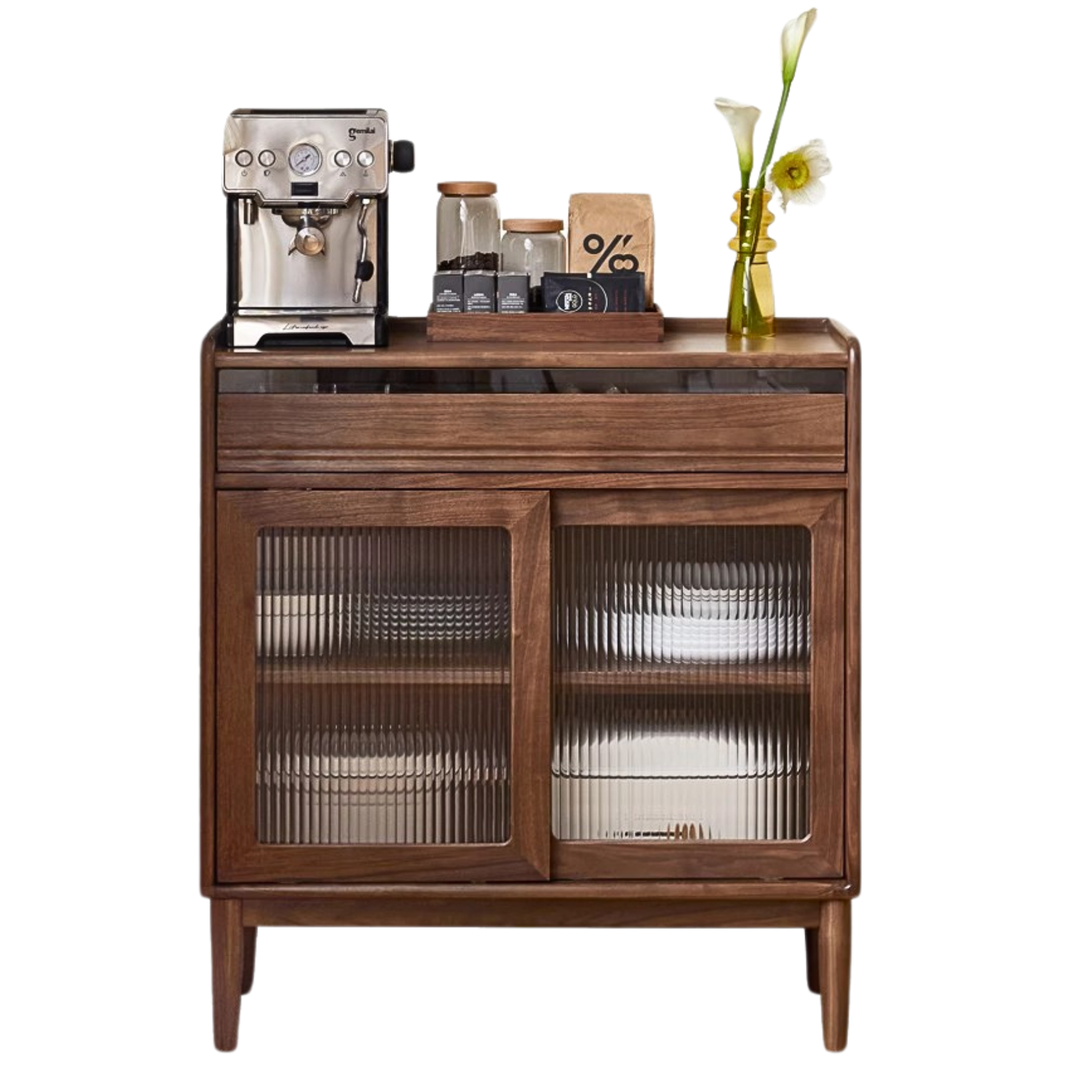Black Walnut Solid Wood Modern Simple Dining Sideboard