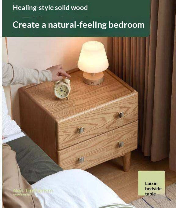Oak Solid Wood Modern Minimalist Nightstand