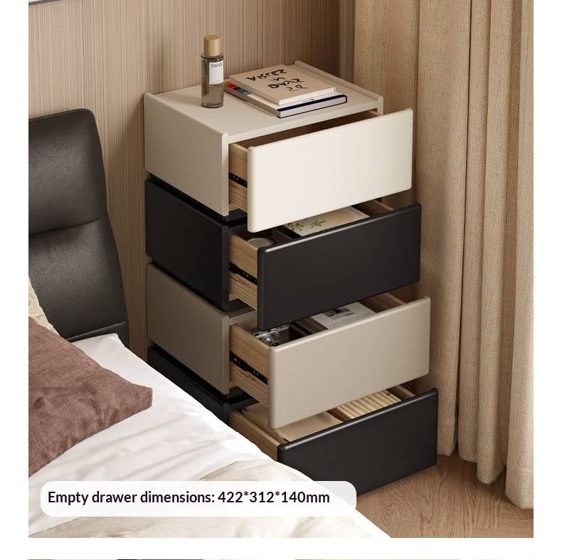 Oak, Ash Solid Wood, Solid RubberWood Light Luxury Side Cabinet