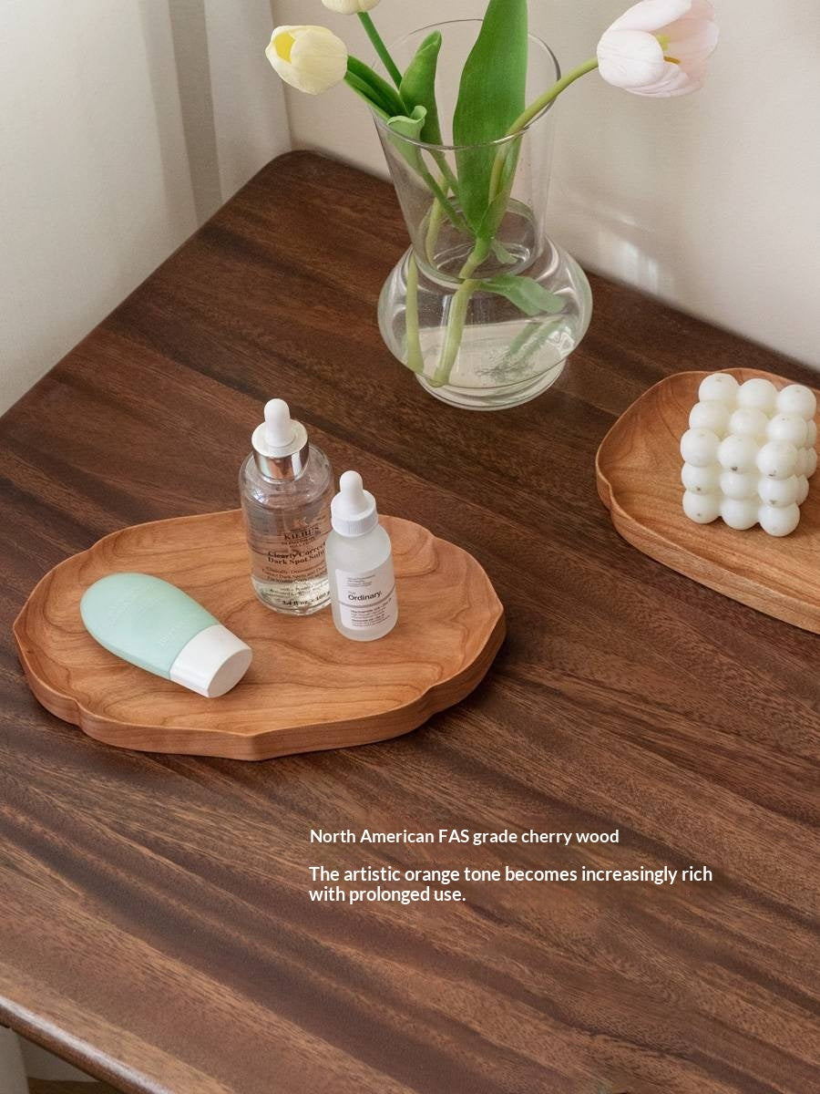 Black Walnut, Cherry Solid Wood Tray Storage Plate