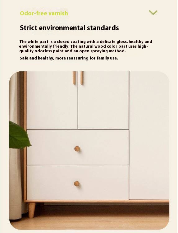 Oak Solid Wood Modern Wardrobe.