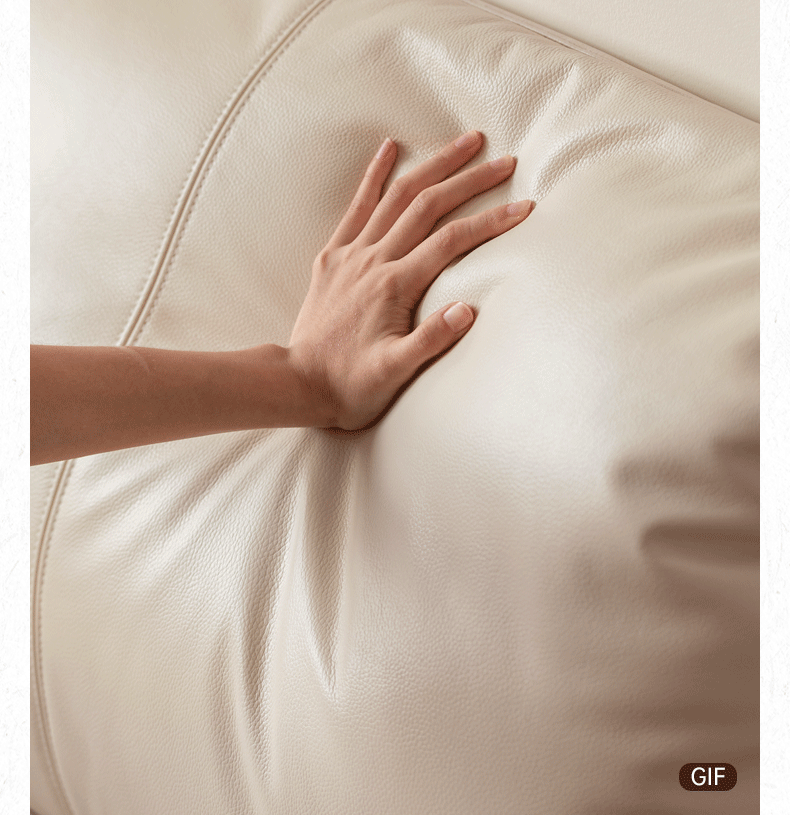 Rubberwood Solid Wood Bed — Modern Minimalist Design with Upholstered Genuine Leather