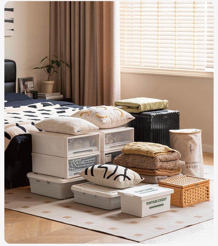 Oak Solid Wood Genuine Leather Upholstered Box Bed Retro Black Floating Bed