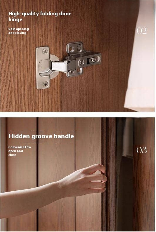 Oak Solid Wood Modern Off-Floor Wardrobe.