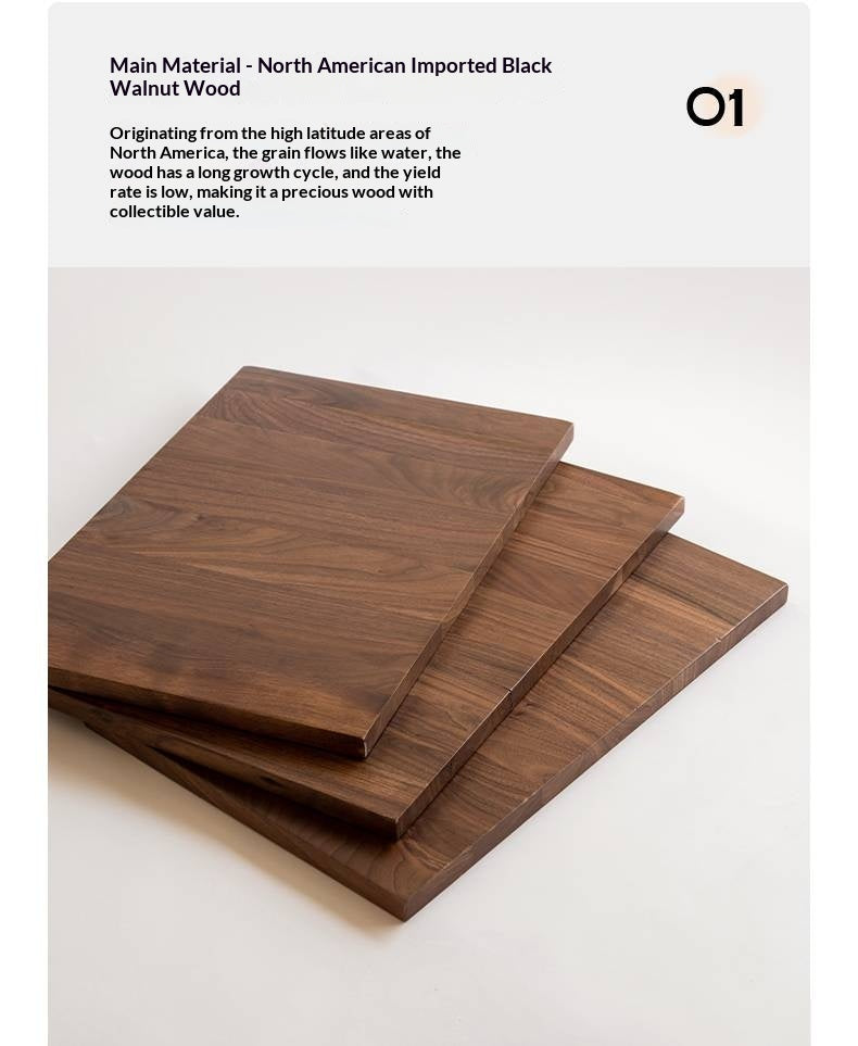 Black Walnut Solid Wood Integrated Desk With Drawer