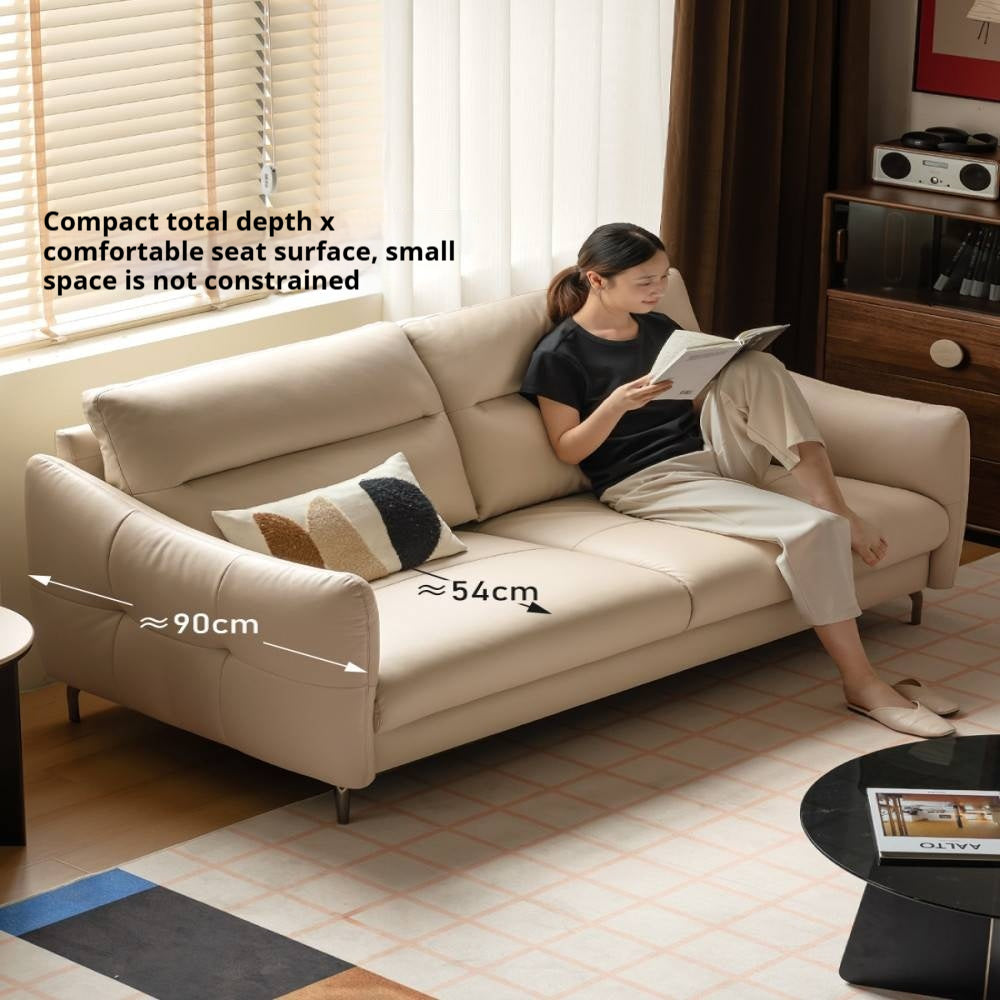 Genuine Top-Grain Leather Sofa – Modern