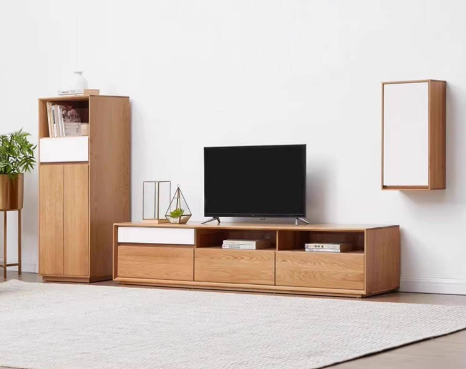 Oak, Tulip Tree, Poplar, Black Walnut Solid Wood TV Stand