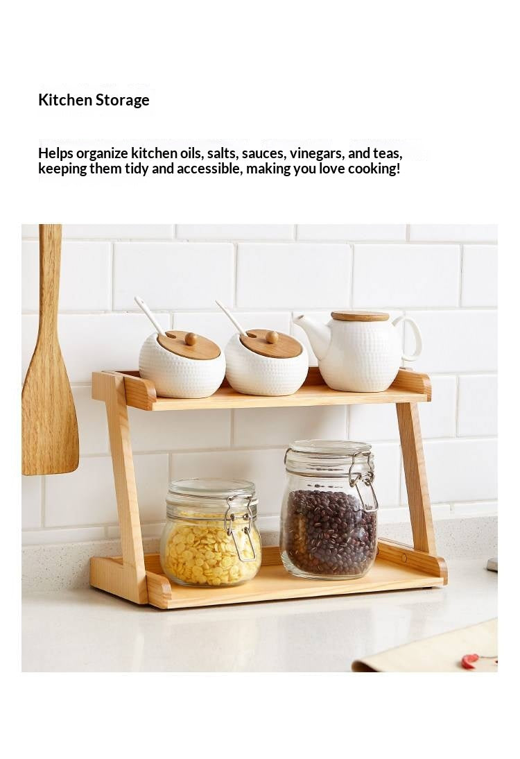 Ash Solid Wood Double Layer Open Sorting Rack