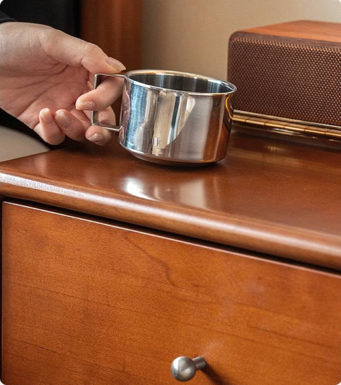 Poplar Solid Wood Antique Style Nightstand.