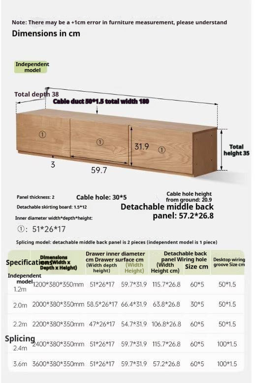 Ash Solid Wood TV Cabinet Modern Simple Floor Cabinet.