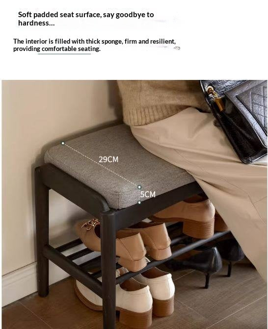 Oak Solid Wood Shoe Changing Bench