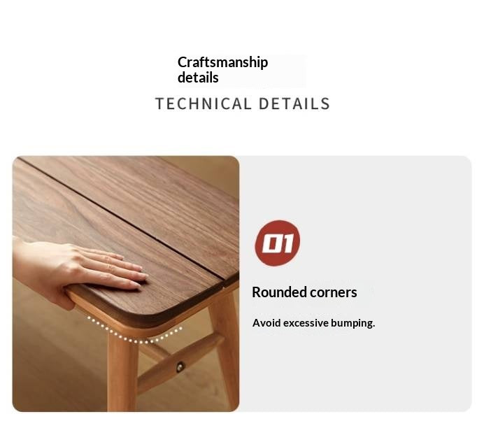 Cherry Solid Wood Long Bench